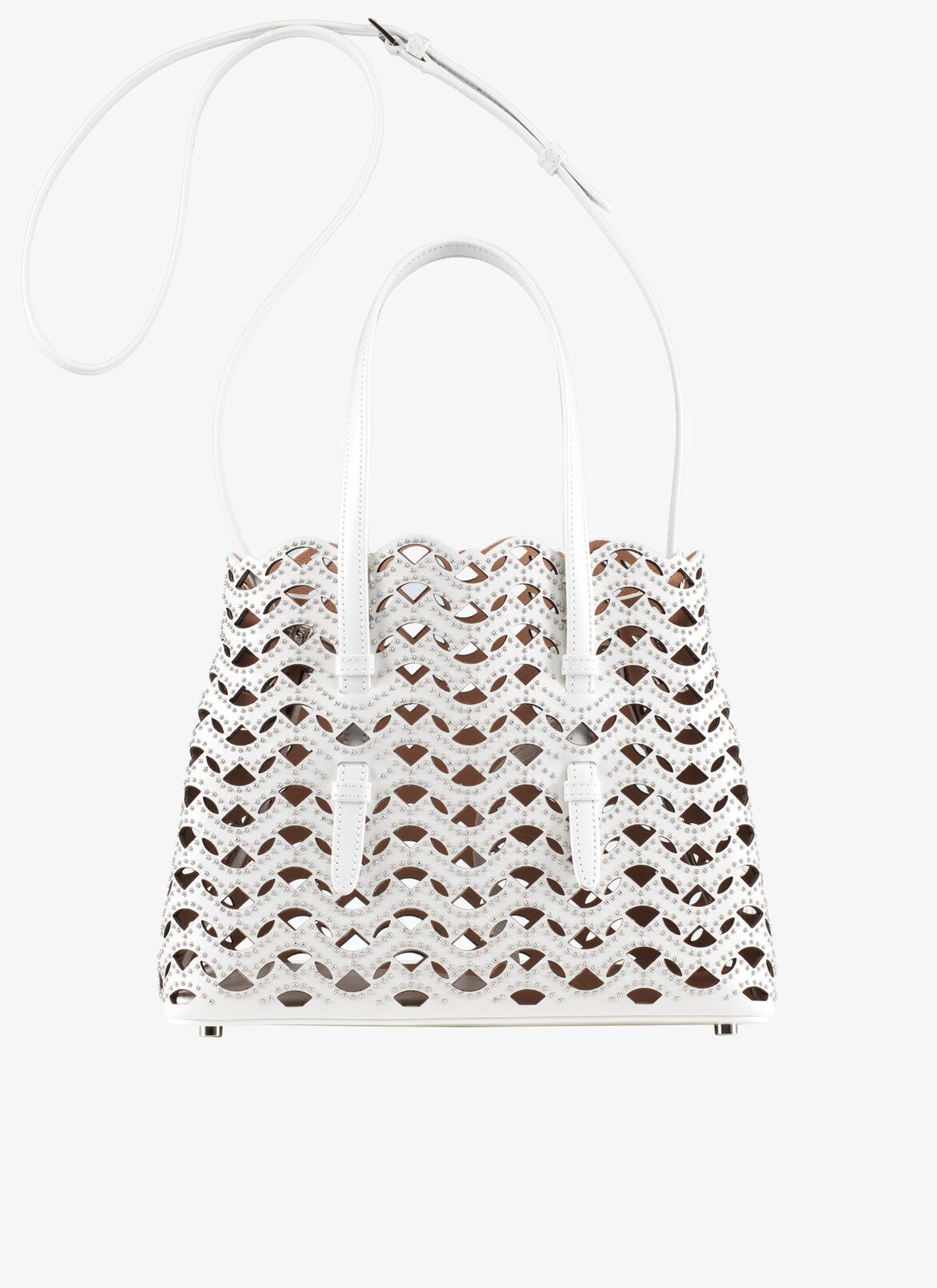 Mina 25 Tote Bag ALAÏA WHITE MINA 25 TOTE BAG